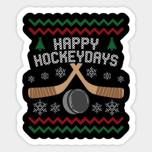 Happy Hockey Days Ugly Sticker